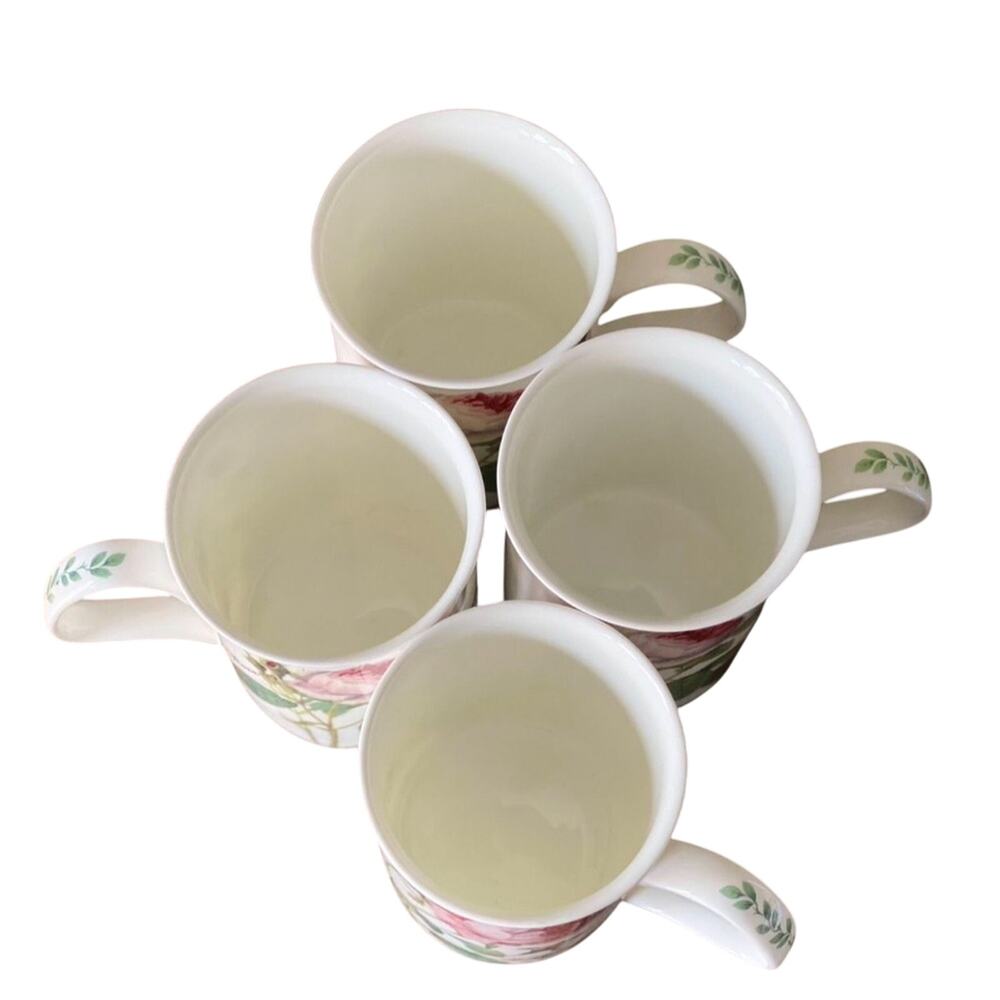 Roy Kirkham Fine Bone China Redoute Roses Set Of 4 - Picture 3 of 5